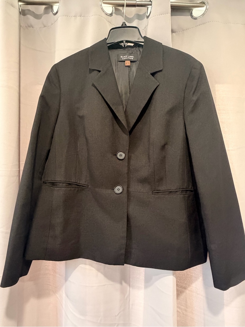 LIKE NEW Evan Picone Size 18 Black Label Classic Women's Black Blazer Jacket